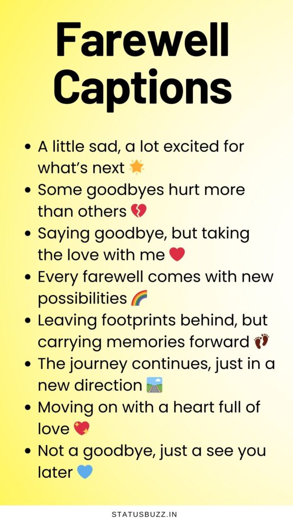 farewell captions
