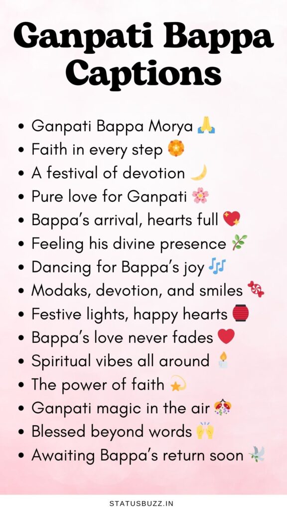 ganpati bappa captions