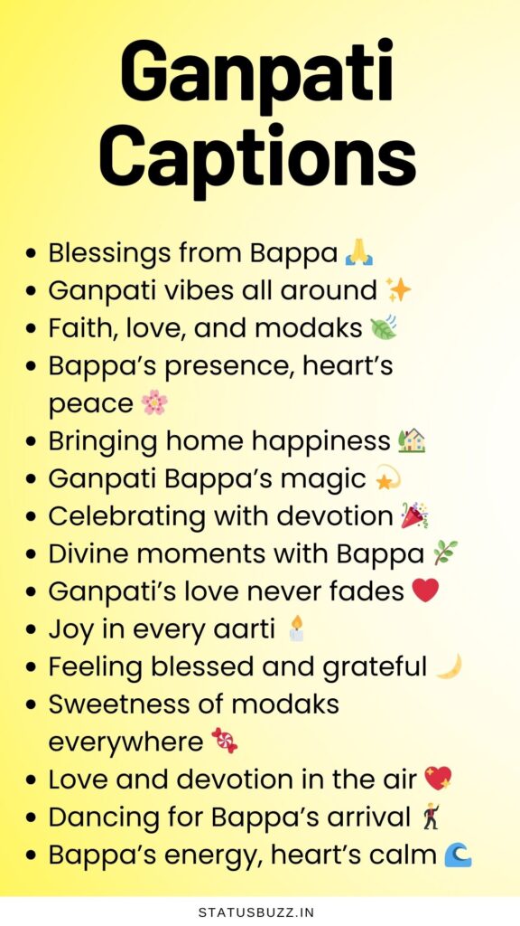 ganpati captions