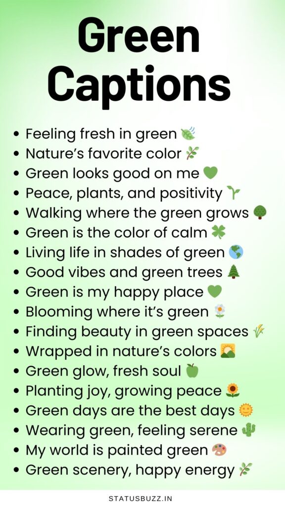 green captions
