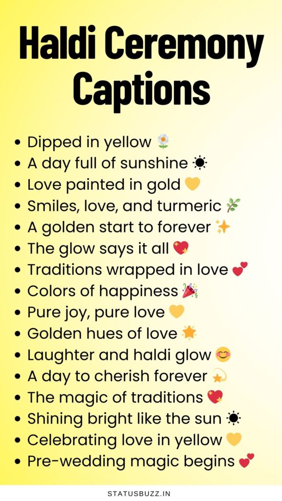 haldi ceremony captions