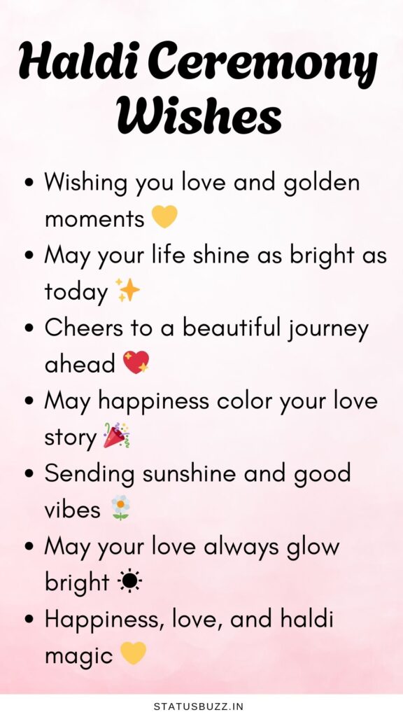 haldi ceremony wishes