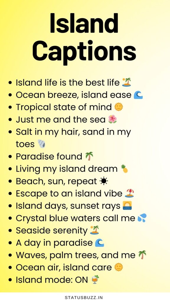 island captions