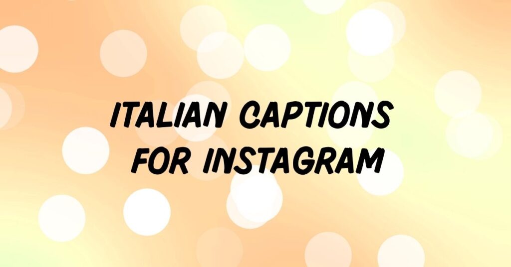 Italian Captions