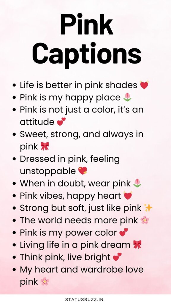pink captions