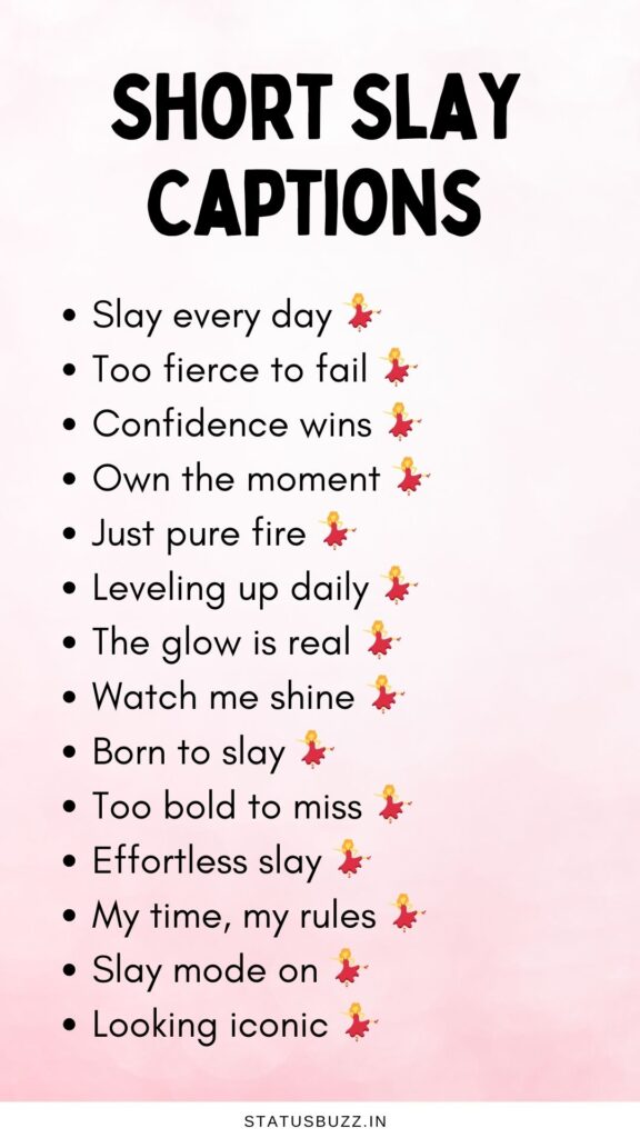 short slay captions