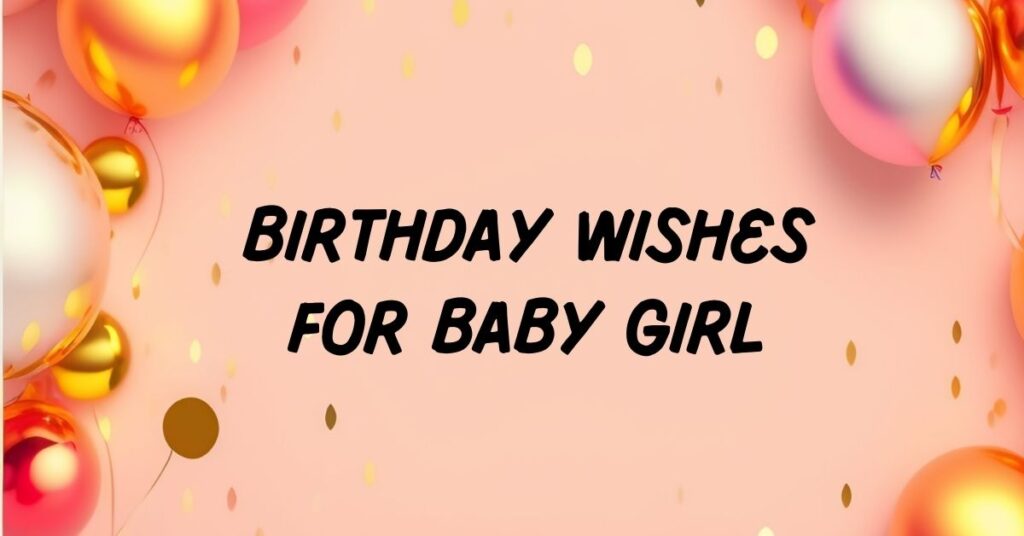Birthday Wishes For Baby Girl