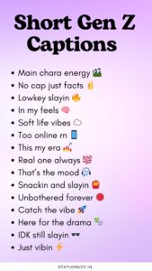 240+ Best Gen Z Captions For Instagram To Level Up Your Posts - StatusBuzz
