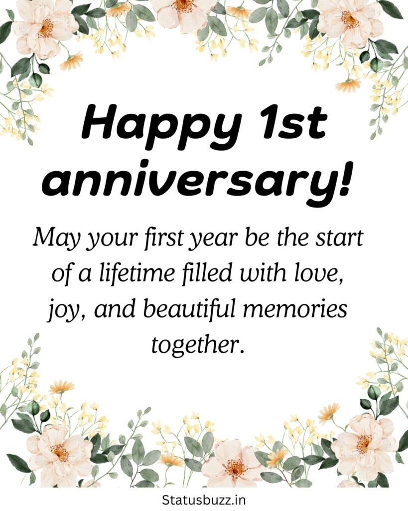 1st Wedding Anniversary Wishes