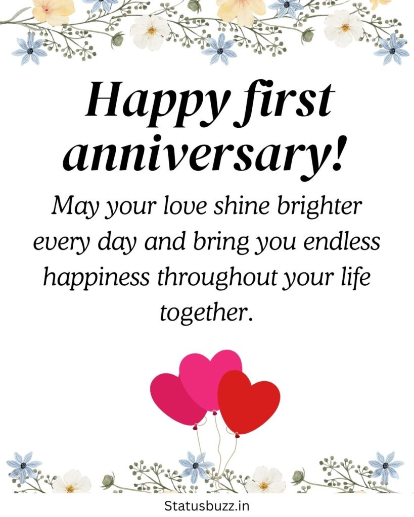 1st Wedding Anniversary Wishes