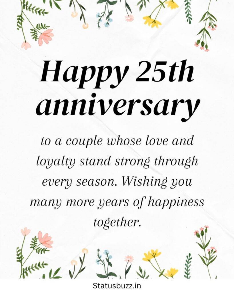 25th Wedding Anniversary Wishes