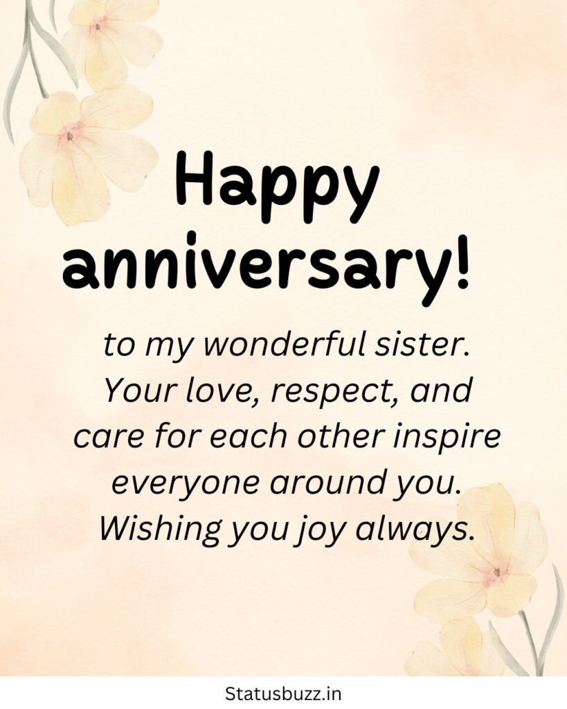 Anniversary Wishes For Sister