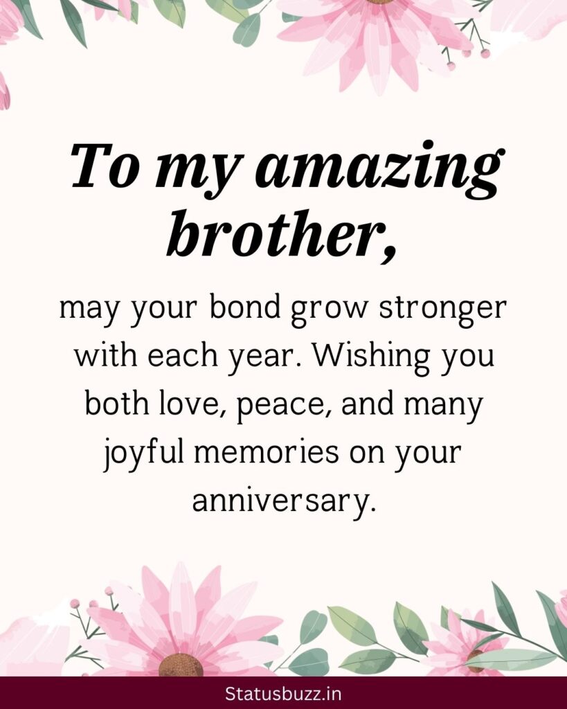 Anniversary Wishes for Your Brother