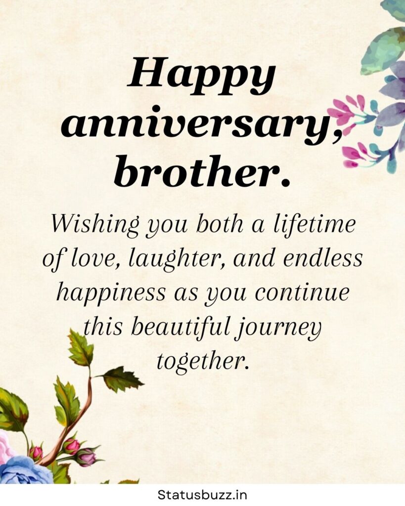 Anniversary Wishes for Your Brother