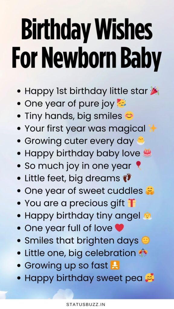 Birthday Wishes For Newborn Baby
