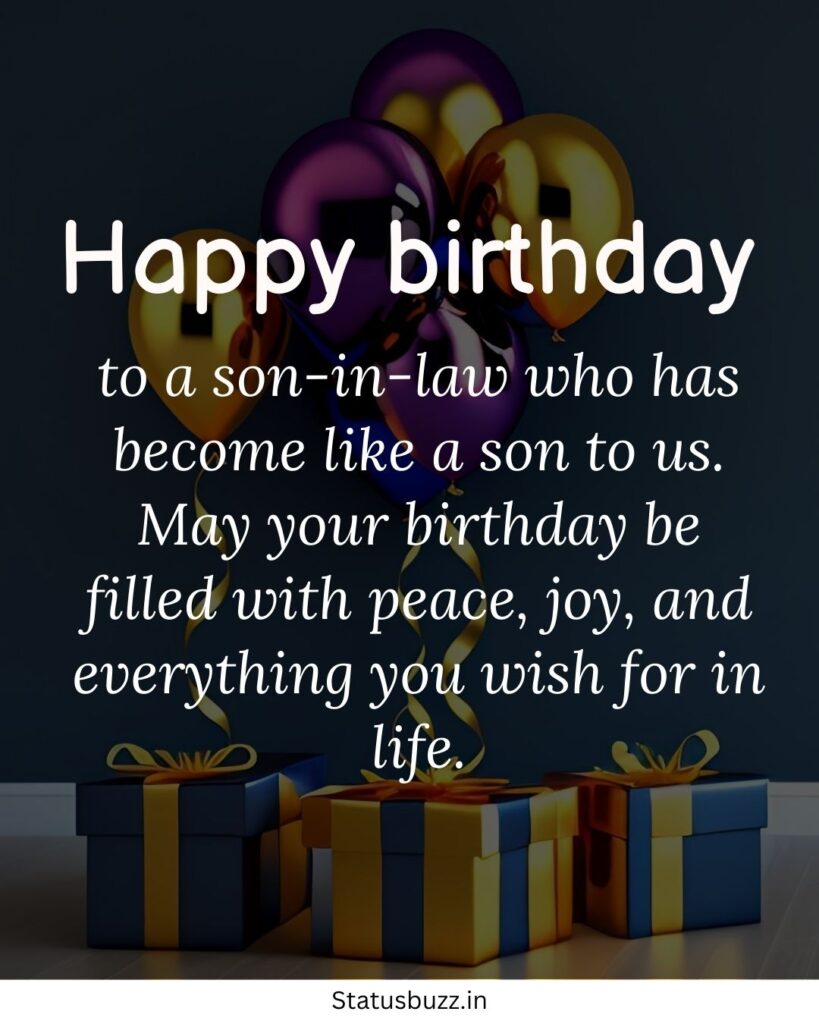 Birthday Wishes For Son-In-Law