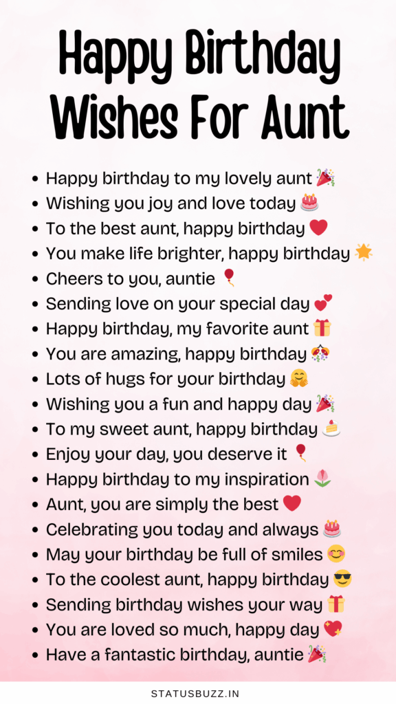 Birthday Wishes for Aunt