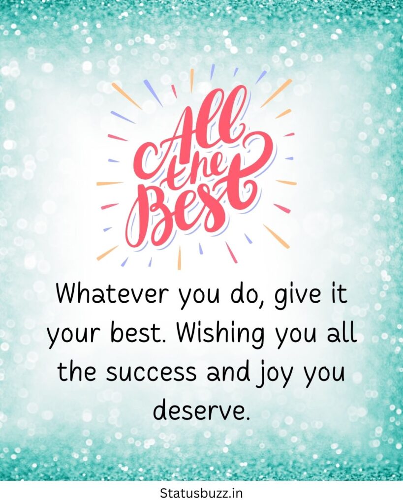 all the best wishes