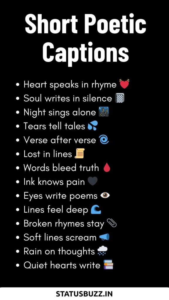 Short poetic Captions