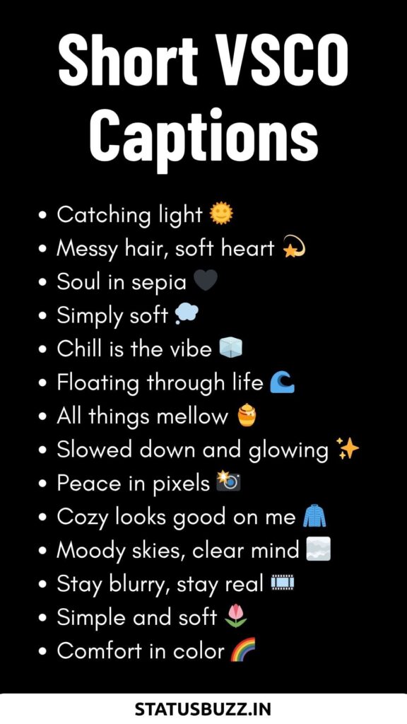 Short vsco Captions