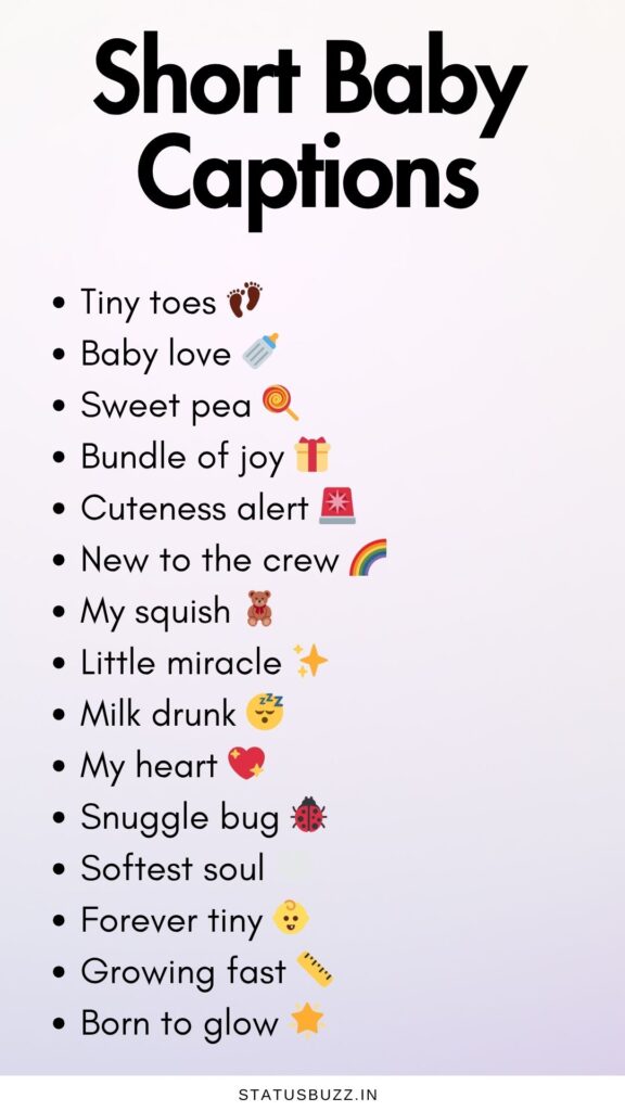 baby captions 