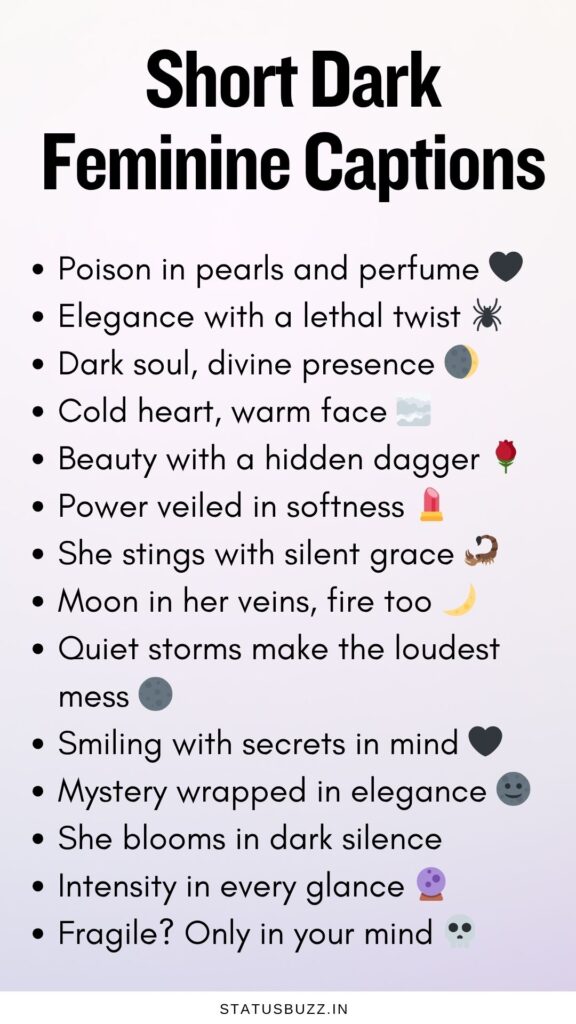 dark feminine captions