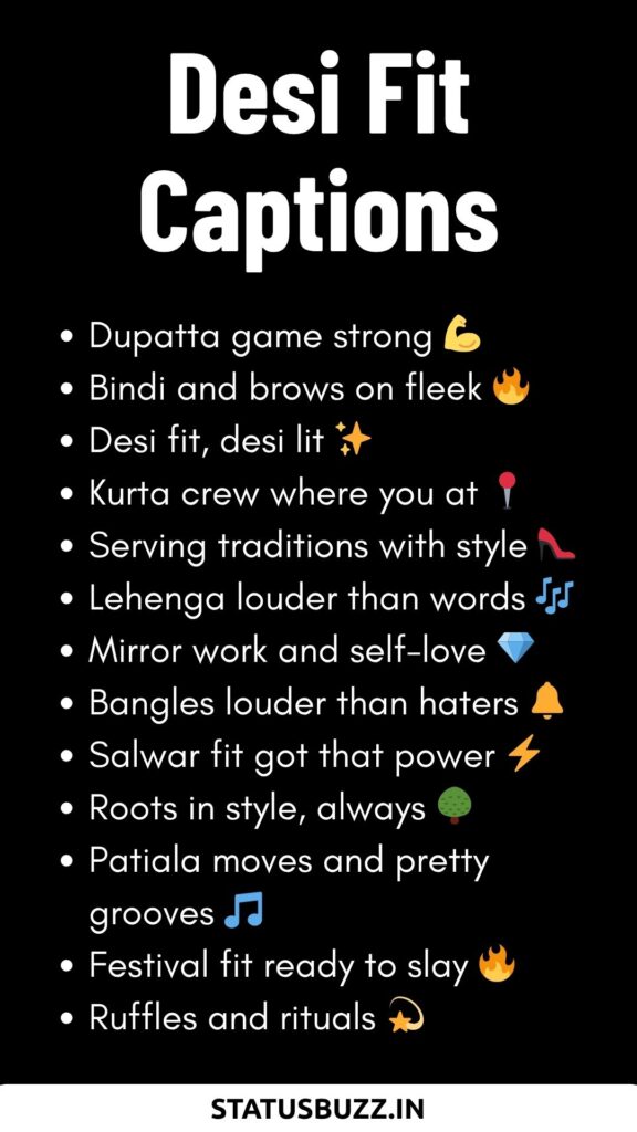 desi fit captions