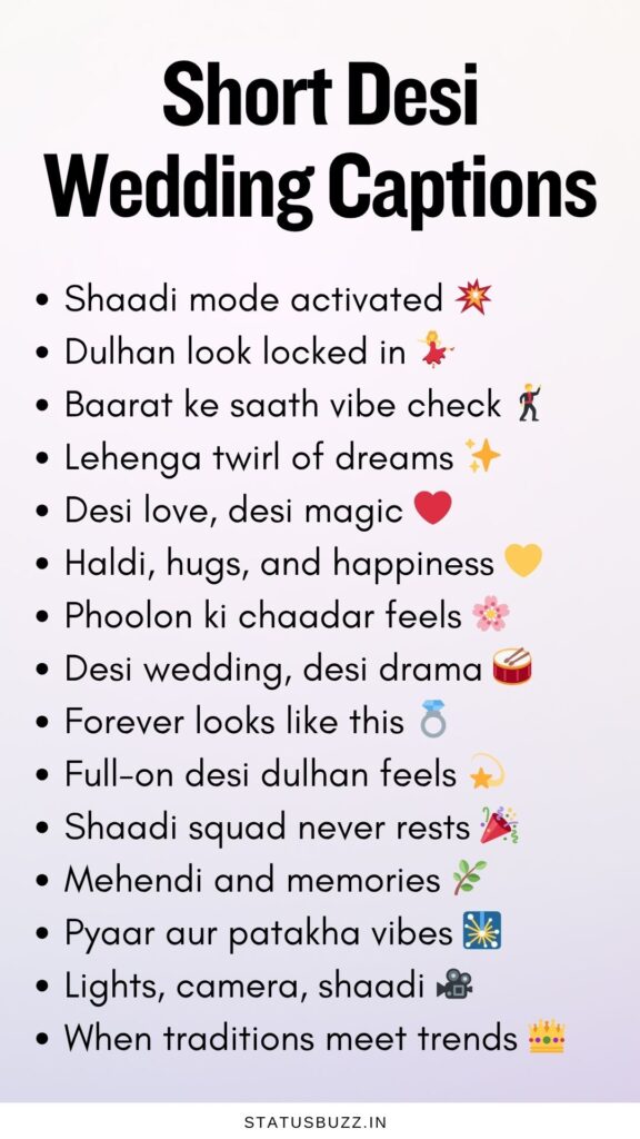 desi wedding captions