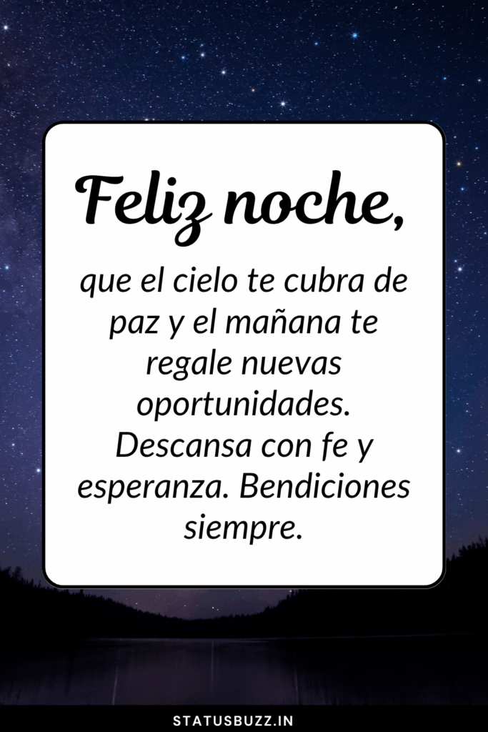 feliz noche bendiciones