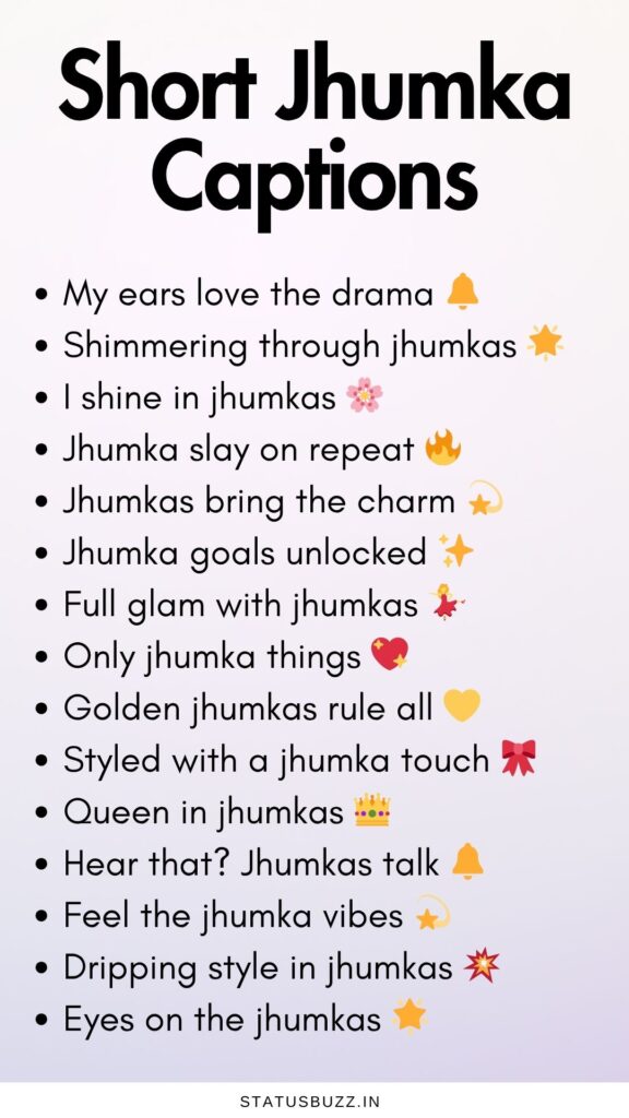 jhumka captions