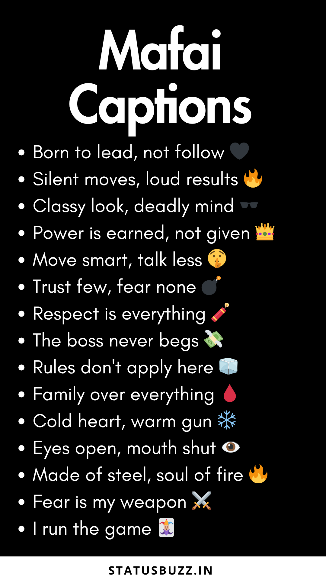 200+ Gangster Captions & Quotes For Instagram - StatusBuzz