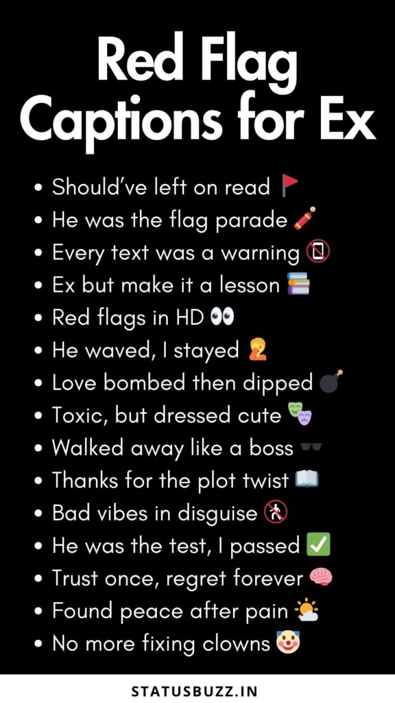 red flag captions or ex