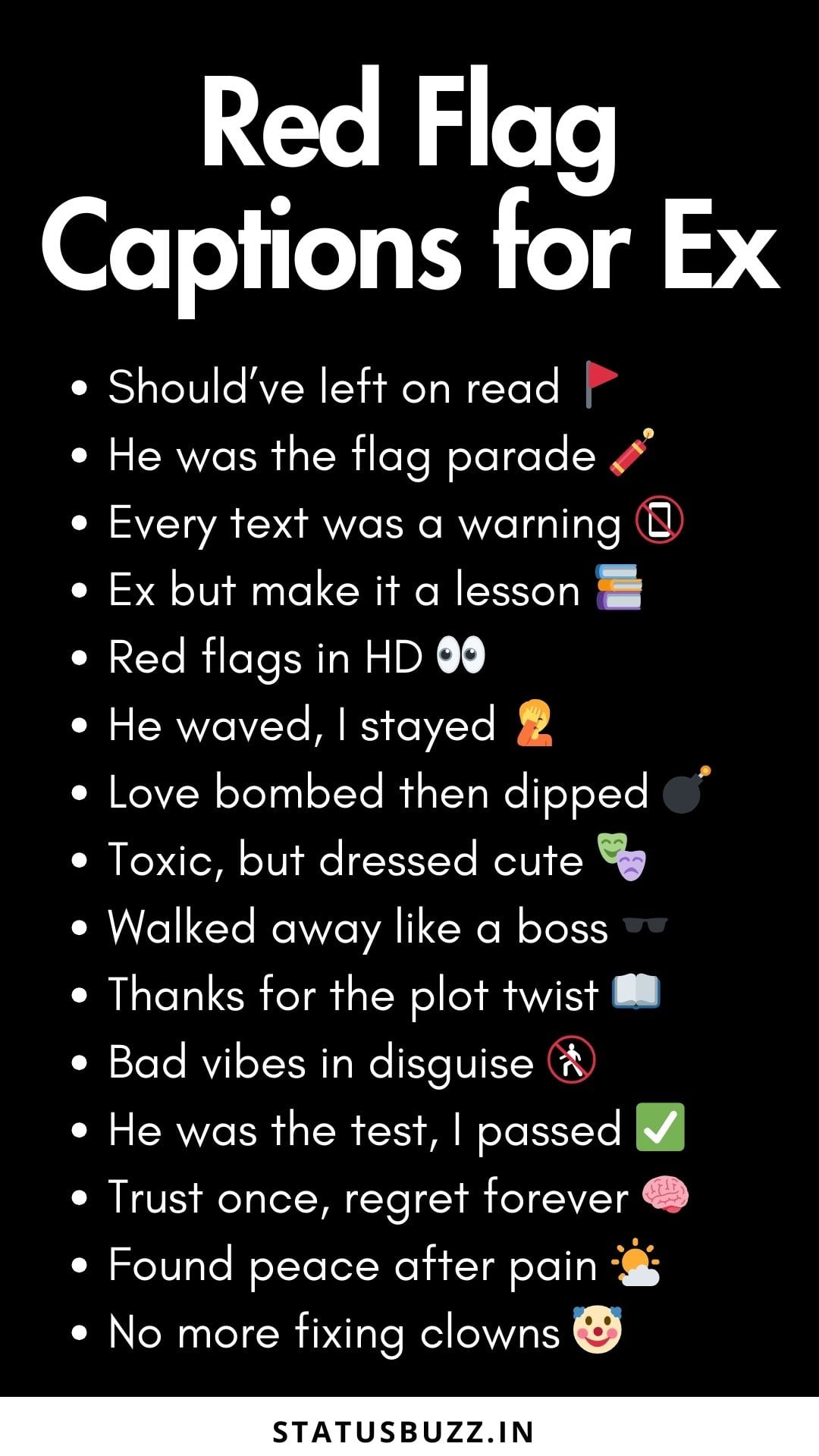Red Flags Posts 120+ Red Flag Captions For Instagram Posts - StatusBuzz