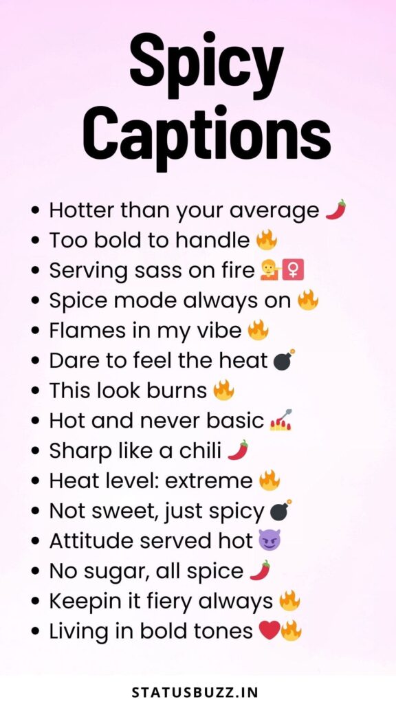 spicy captions