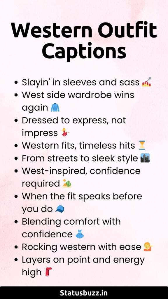 western outfit captions