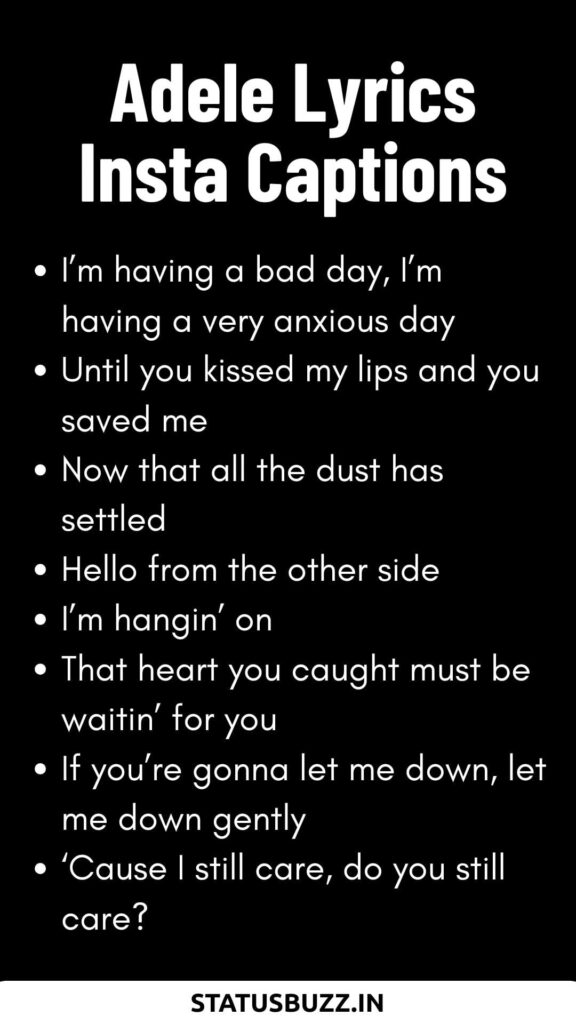 Adele Lyrics Captions