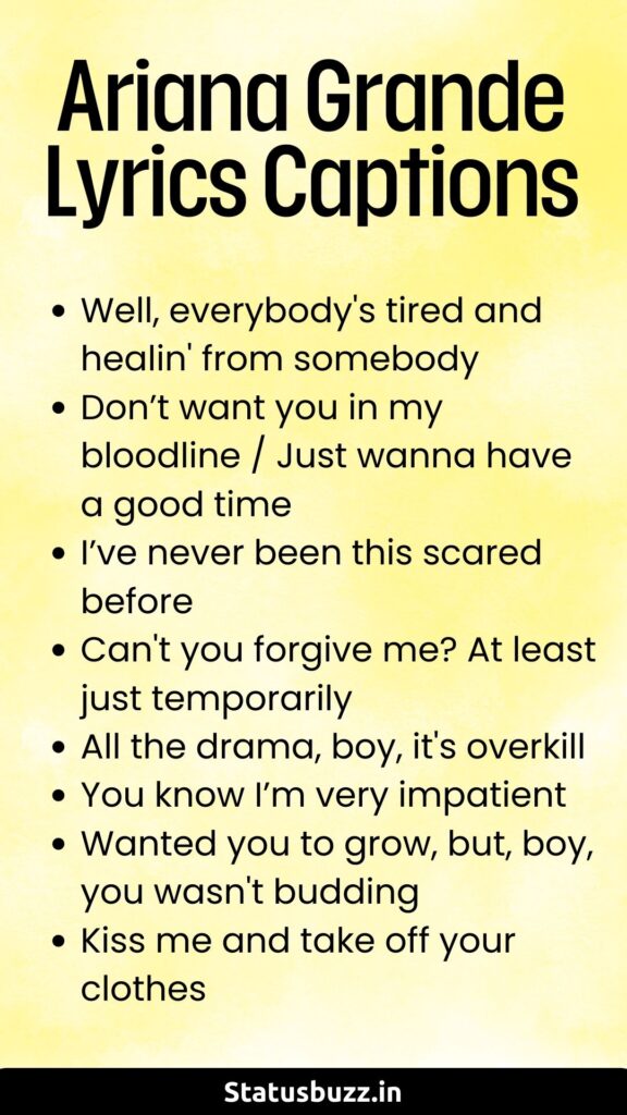 Ariana Grande Lyrics Captions