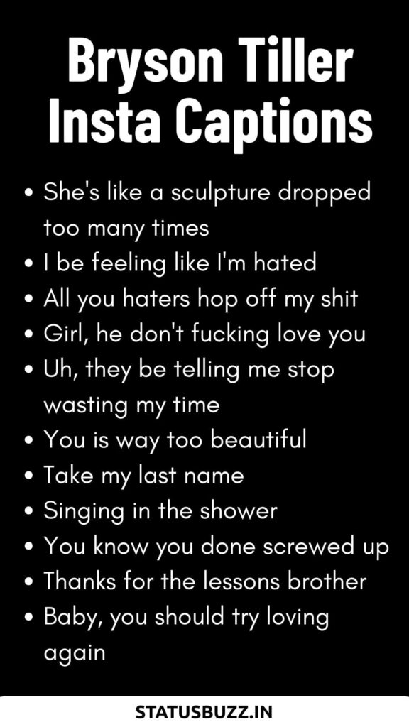 Bryson Tiller Lyrics Captions