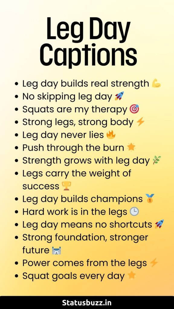 Leg Day Captions For Instagram
