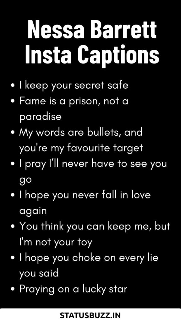 Nessa Barrett Lyrics Captions