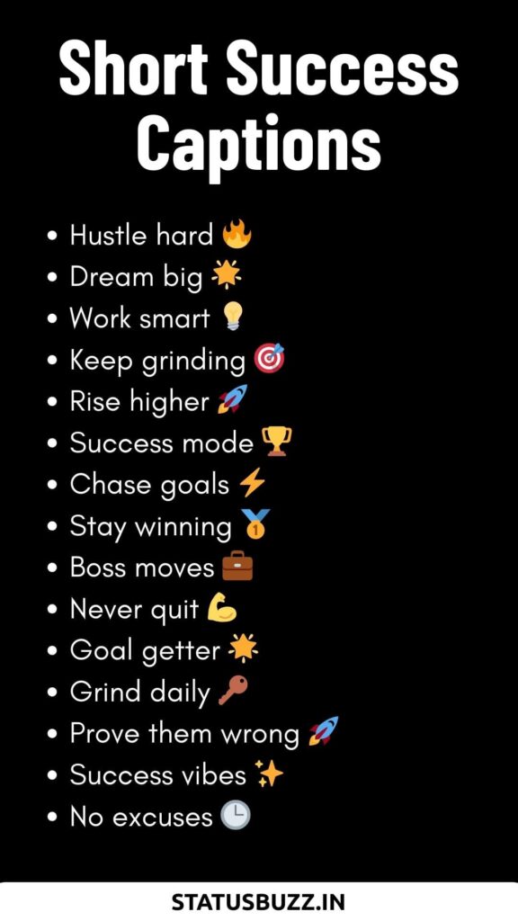 Short Success Captions