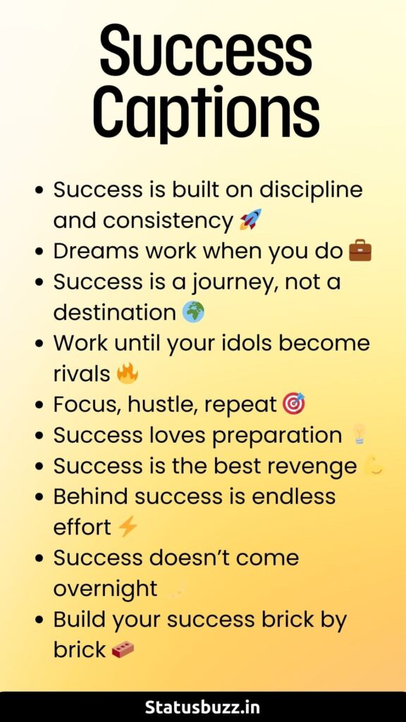 Success Captions For Instagram
