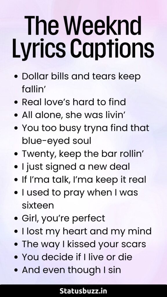 The Weeknd Lyrics Captions