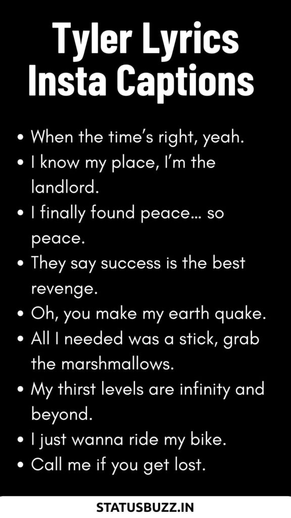 Tyler Lyrics Captions