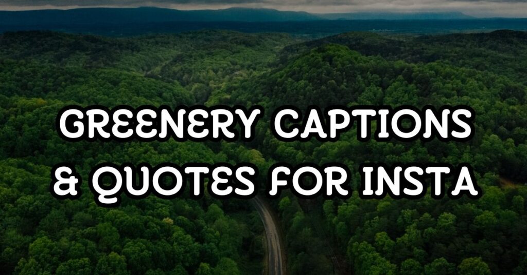 greenery captions for instagram
