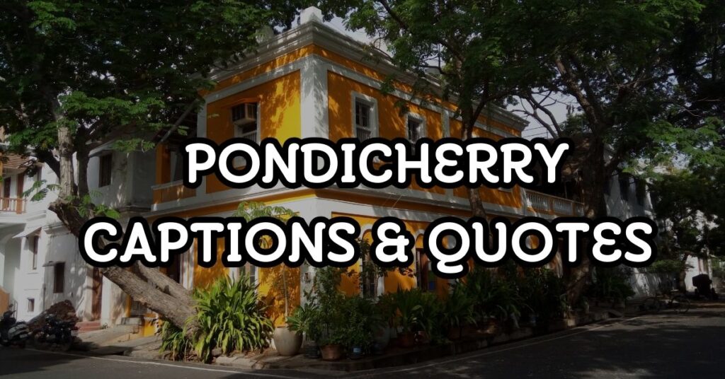 pondicherry captions for instagram