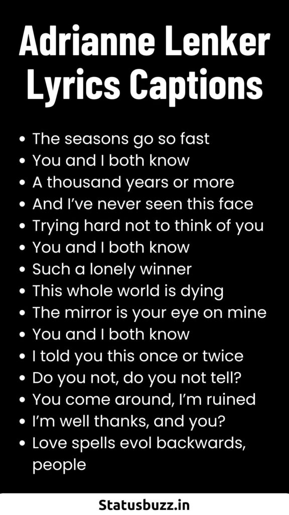 Adrianne Lenker Lyrics Captions