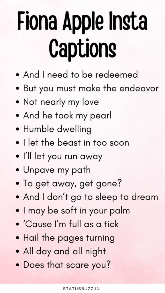 Fiona Apple Lyrics Captions