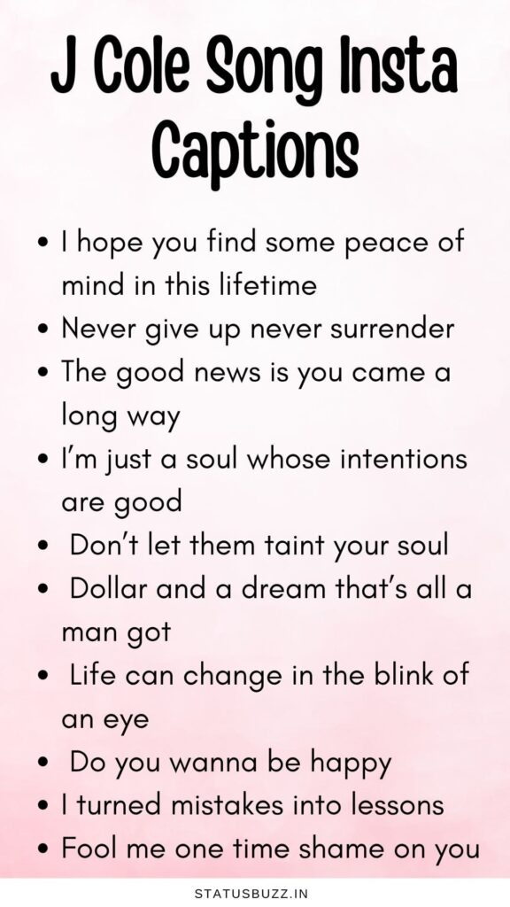 J Cole Lyrics Captions