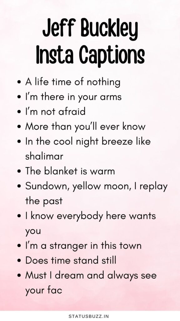 Jeff Buckley Lyrics Captions